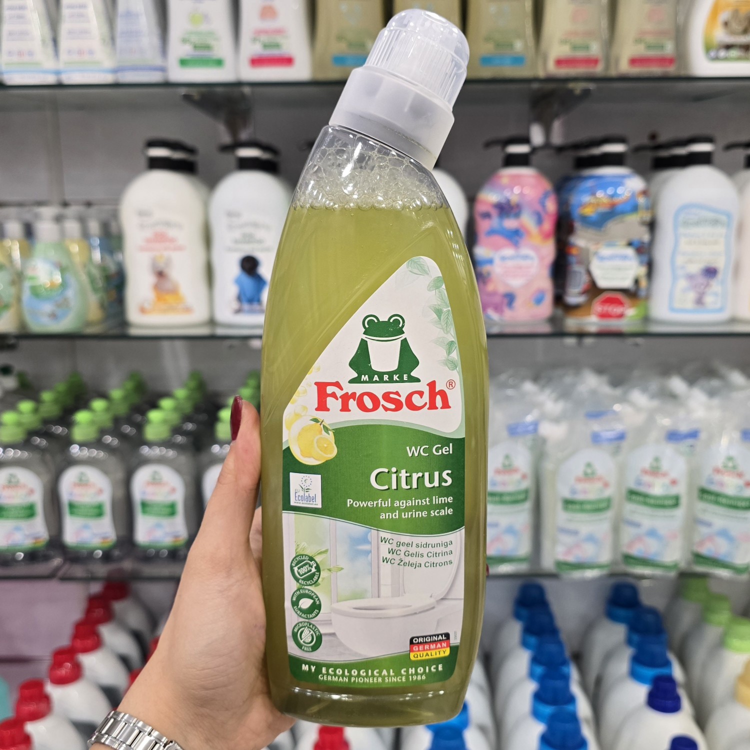 پاک‌کننده توالت فروش Frosch Citrus با عصاره لیمو