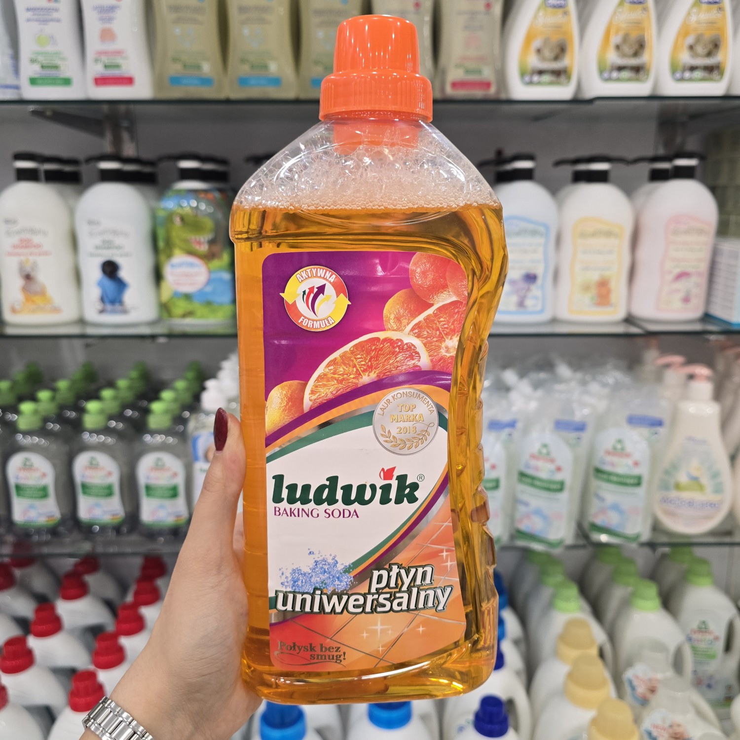 مایع چند منظوره حاوی جوش شیرین لودویک Ludwik با رایحه پرتغال