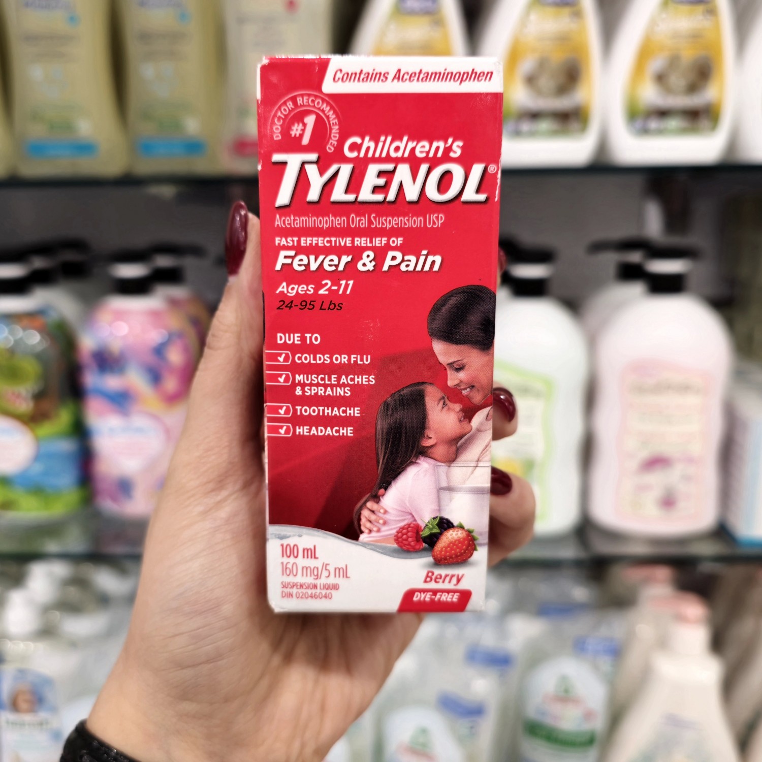 شربت مسکن و تب بر تایلنول Tylenol مناسب برای بدو 2-11 سال
