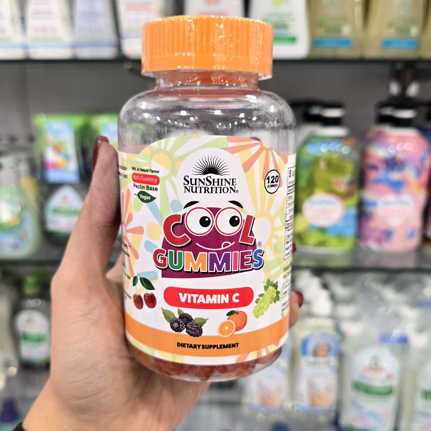 پاستیل ویتامین C سان شاین Sunshine Nutrition بسته 120 تایی