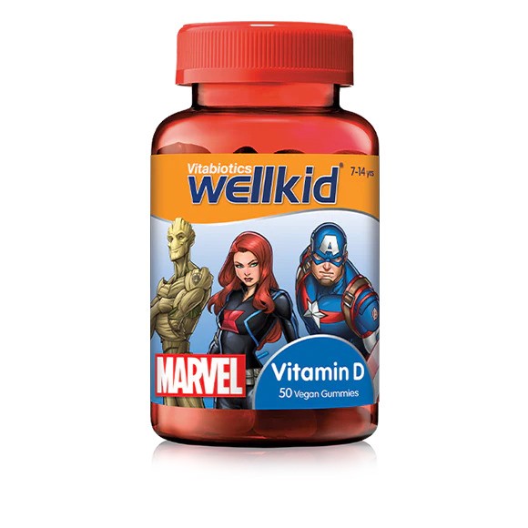 پاستیل ویتامین دی 3 ول‌ کید Wellkid  Vitamin D برای 7-14 سال