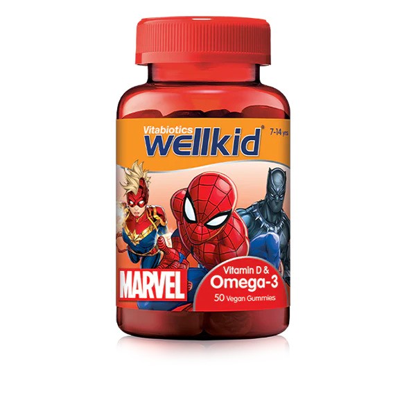پاستیل امگا 3 و DHA ول کید Wellkid برای 7-14 سال
