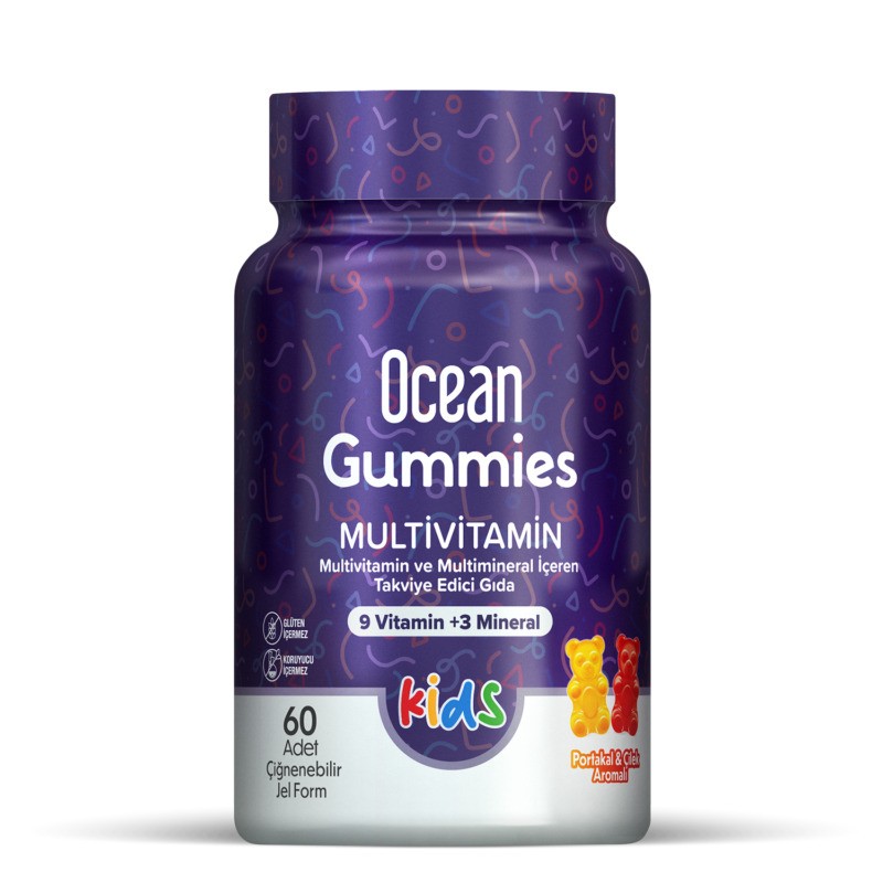 پاستیل مولتی‌ ویتامین اوشن گامی Ocean Gummies برای 4+ سال