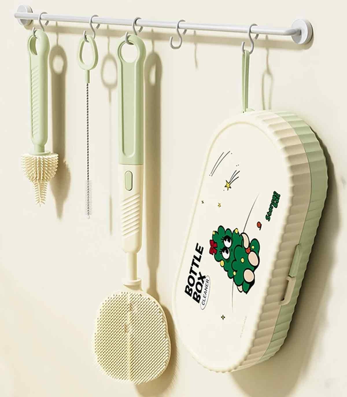 ست شیشه شور مسافرتی قابدار چند کاره سیلیکونی