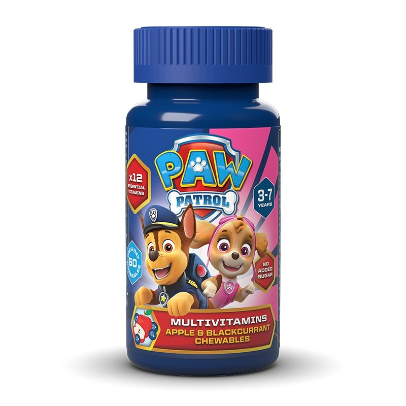 قرص جویدنی ویتامین سگ های نگهبان Paw Patrol Multivitamins برای 3-7 سال