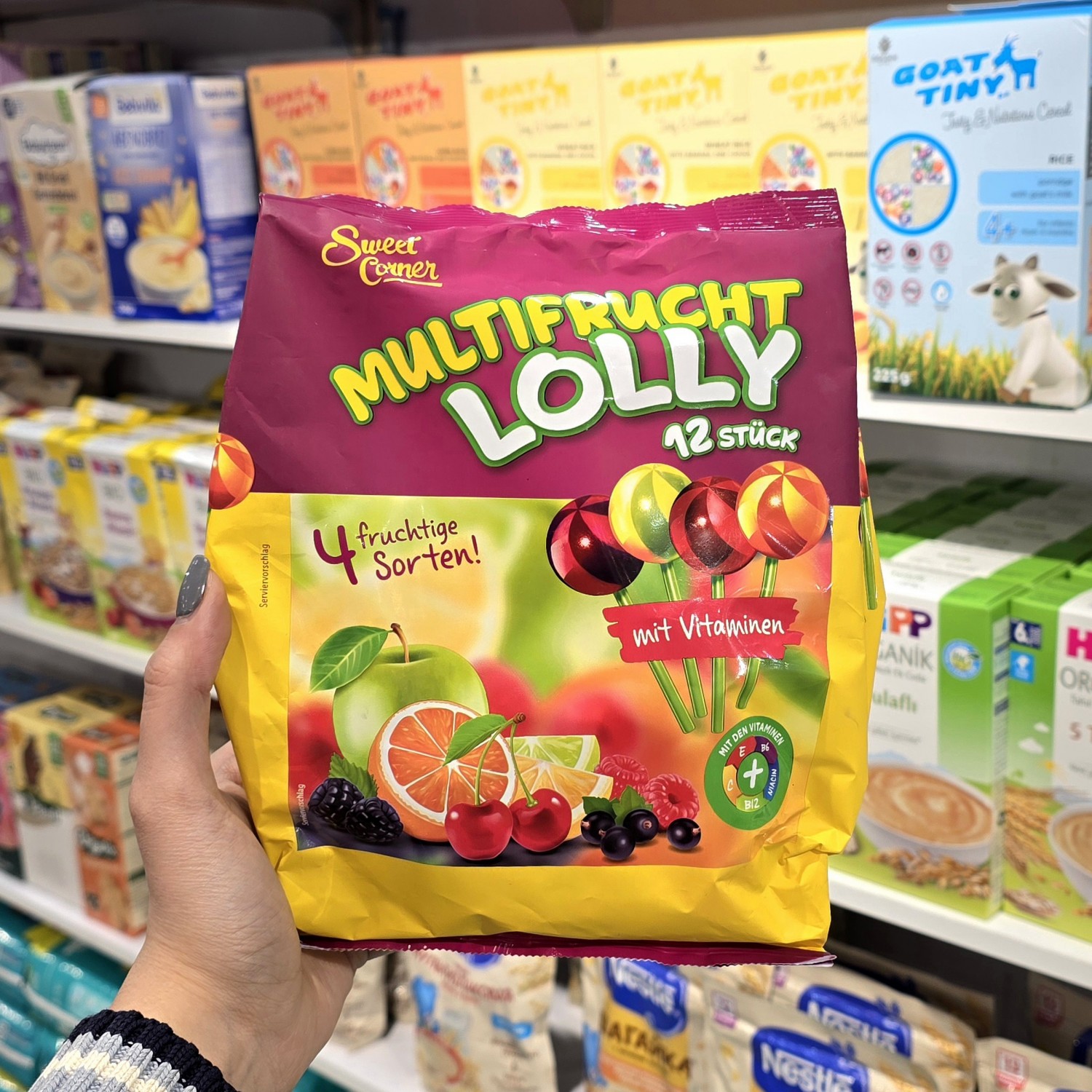 آب نبات چوبی مولتی ویتامین 12 عددی