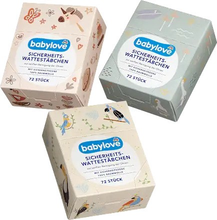 گوش پاک کن 72 عددی بیبی لاو Babylove تولید آلمان