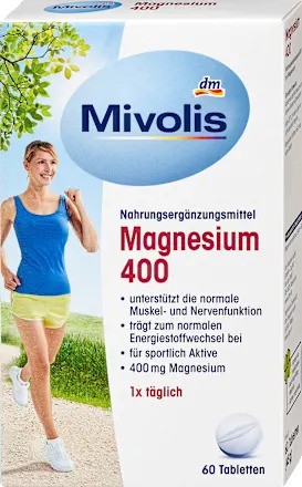 قرص منیزیم 400 میوولیوس Mivolis