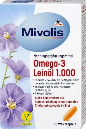 کپسول امگا 3 و  لینولنیک اسید میوولیوس Mivolis