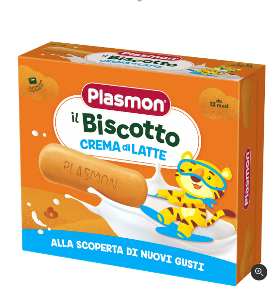 بیسکوییت انگشتی با کرم شیر +6 ماه پلاسمون Plasmon پک 320 گرمی