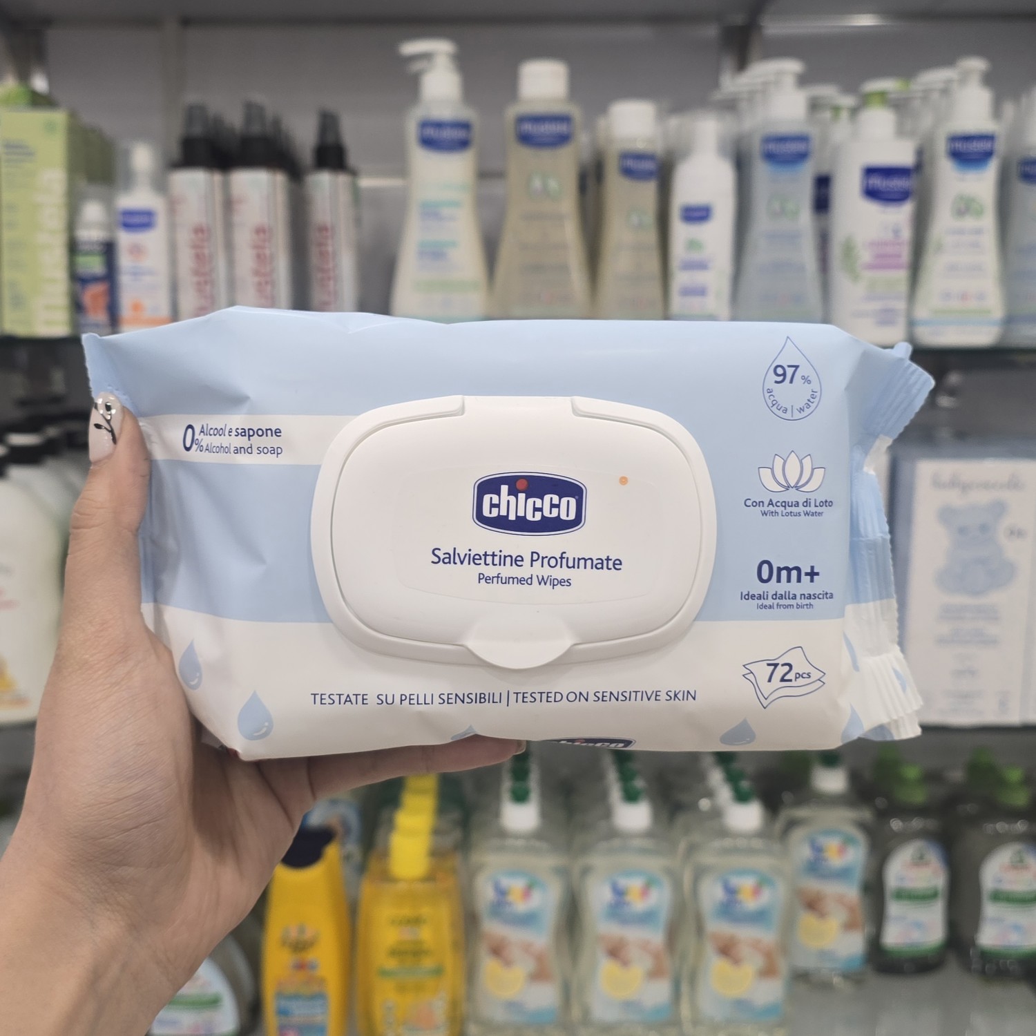 دستمال مرطوب 72 عددی ضد حساسیت چیکو Chicco