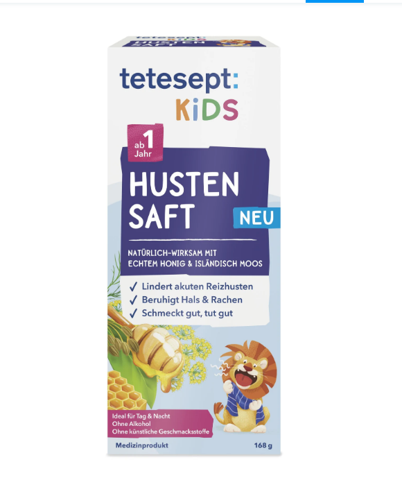 شربت سرفه کودکان tetesept kids تولید آلمان