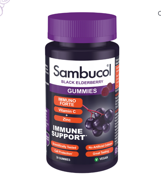 پاستیل تقویت سیستم ایمنی سامبوکل Sambucol Immuno Forte Capsules برای 12+ سال