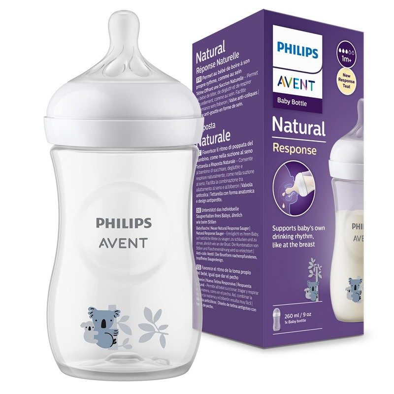 شیشه شیر طرحدار طلقی 260 میل اونت Avent