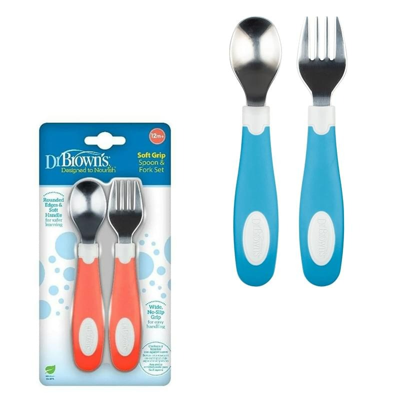 ست قاشق و چنگال استیل کودک دکتر براون Dr Browns
