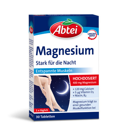 قرص منیزیم  Abtei Magnesium مناسب شب