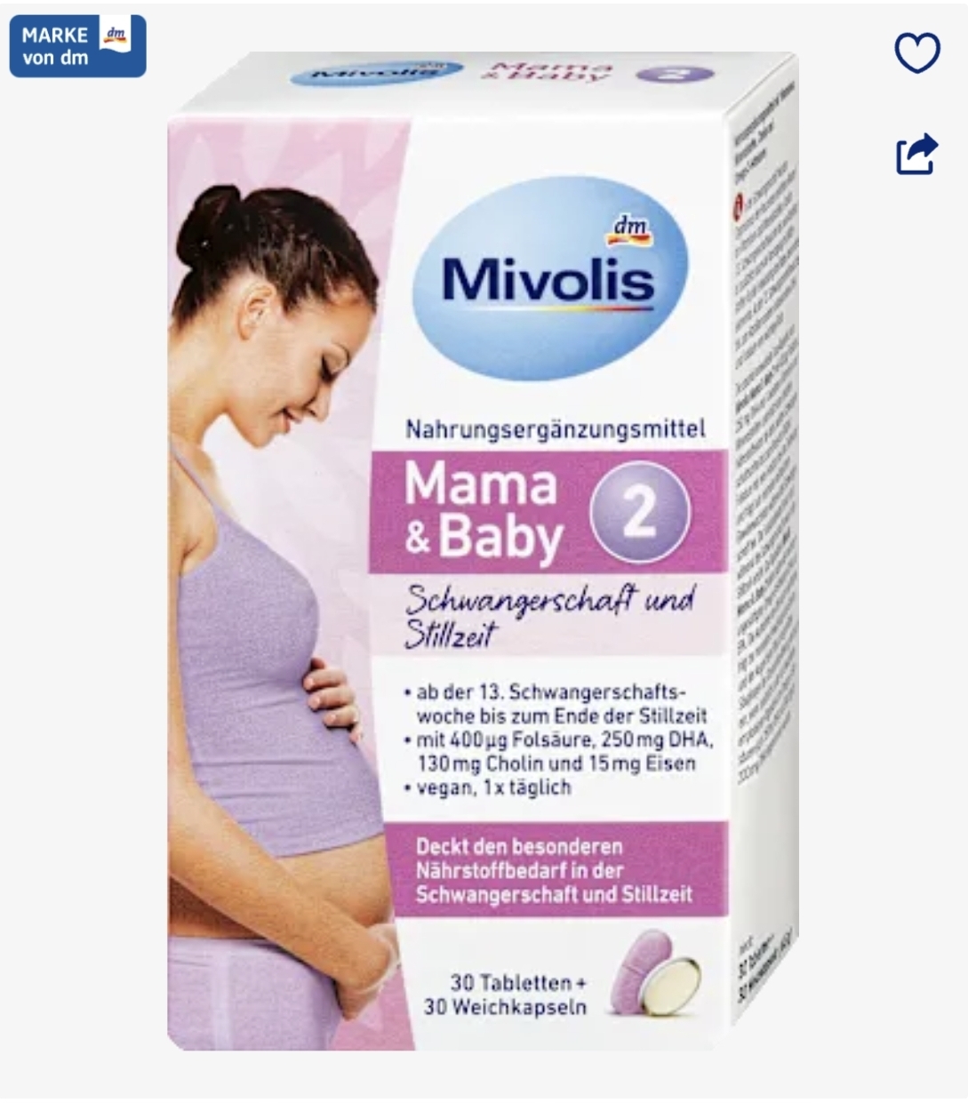 قرص مکمل بارداری و شیردهی میوولیوس  Mivolis