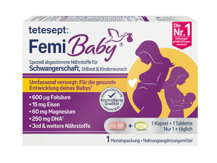 قرص مکمل تخصصی فمی بیبی تتسپت  tetesept Femi Baby