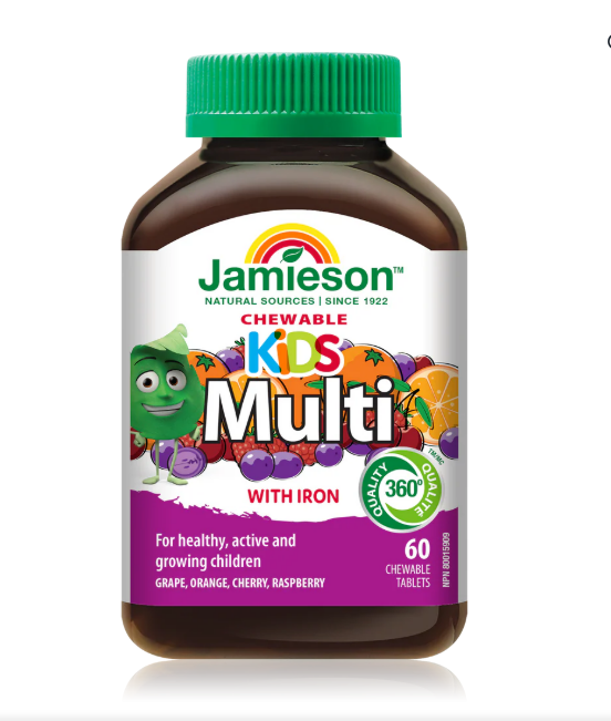 قرص مولتی‌ ویتامین جویدنی و آهن جیمیسن jamieson