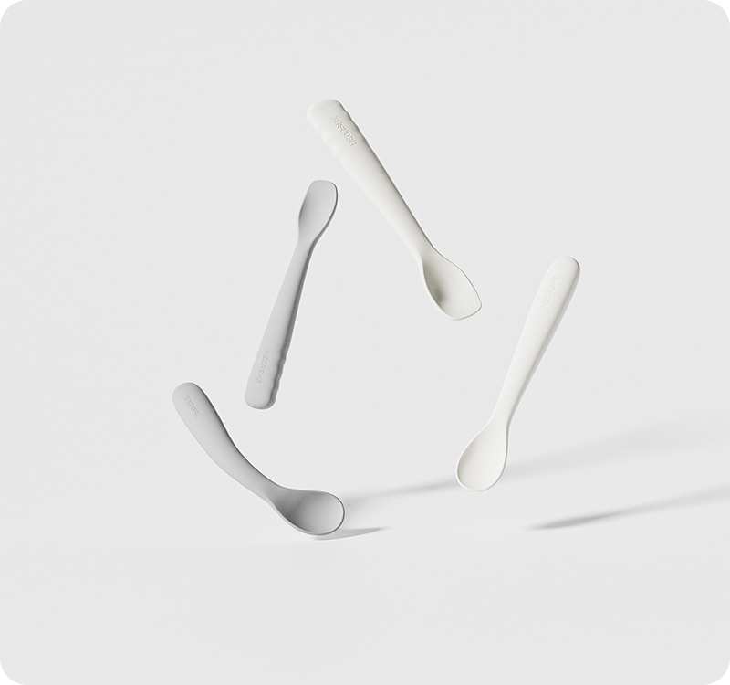 ست ۲ عددی قاشق سیلیکونی کودک هی اور شی He or she