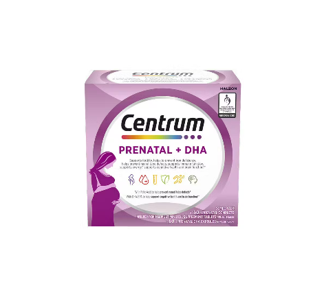قرص مولتی‌ ویتامین بارداری سنتروم Centrum Prenatal + DHA تولید کانادا