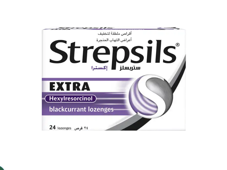 قرص بی‌حس‌ کننده قوی گلو درد استرپسیلز  اکسترا Strepsils Extra