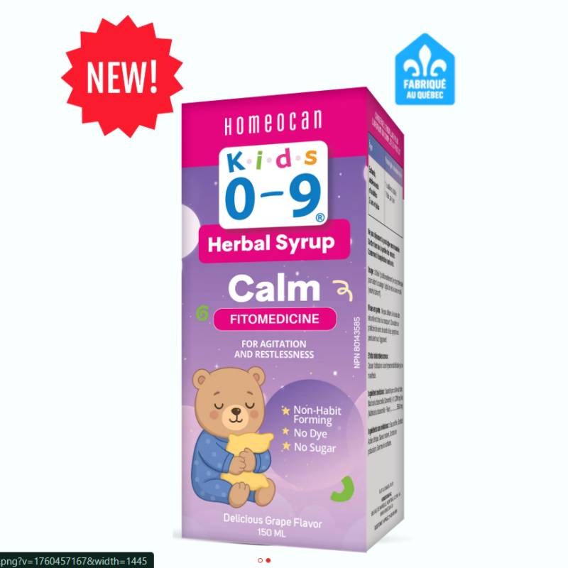 شربت خواب و آرامش گیاهی جدید Homeocan برای 0-9 سال