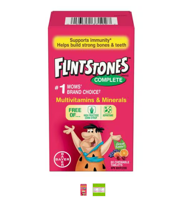 قرص مولتی‌ ویتامین جویدنی کودکان Flintstones