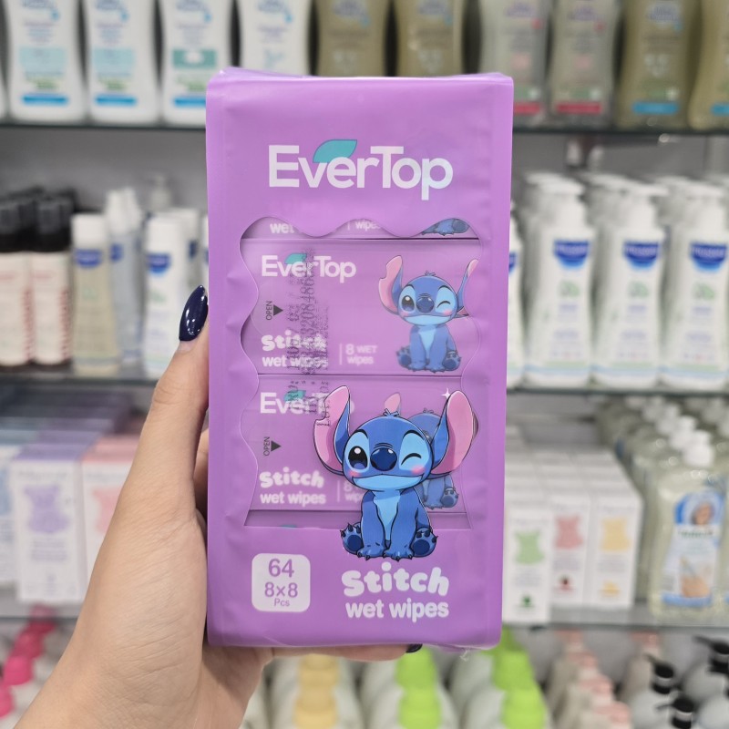 دستمال مرطوب جیبی 64 عددی اورتاپ EverTop