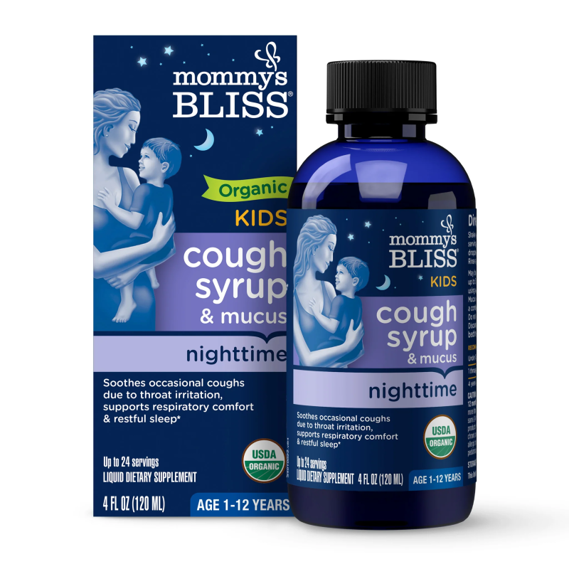 شربت ارگانیک سرفه و خلط کودکان مامیز بلس Mommy's Bliss  مخصوص شب