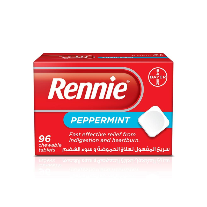 قرص جویدنی معده و سوزش سر دل Rennie Peppermint