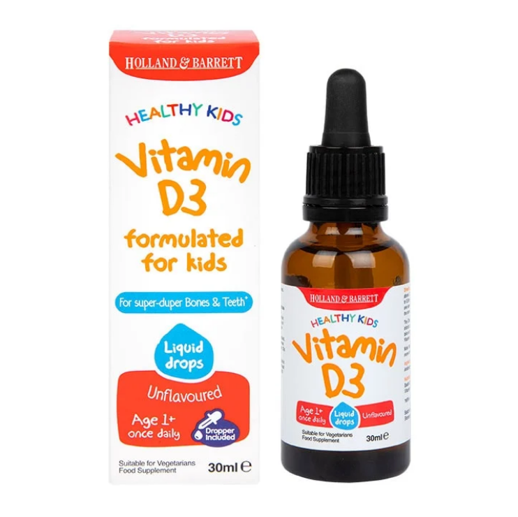 قطره ویتامین D3 کودکان هلند اند بارت  Holland & Barrett