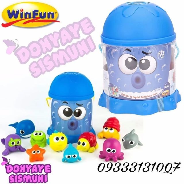 پوپت‌ های 10 عددی سطلی طرح اختاپوس وین‌ فان winfun