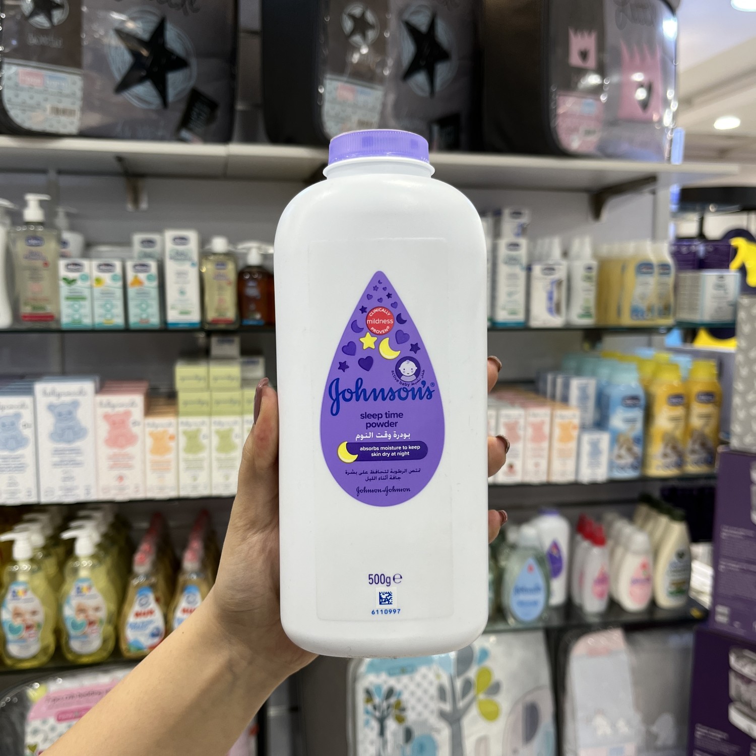 پودر بچه مخصوص شب 500 گرمی جانسون Johnson’s