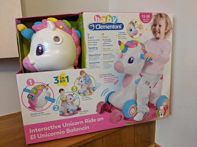 راکر سه کاره طرح یونیکورن بیبی کلمنتونی BABY CLEMENTONI