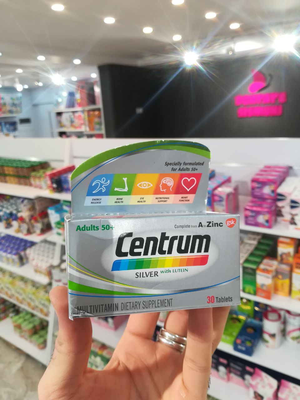 قرص مولتی ویتامین بزرگسال 50+ سال سنتروم 30 عددی Centrum