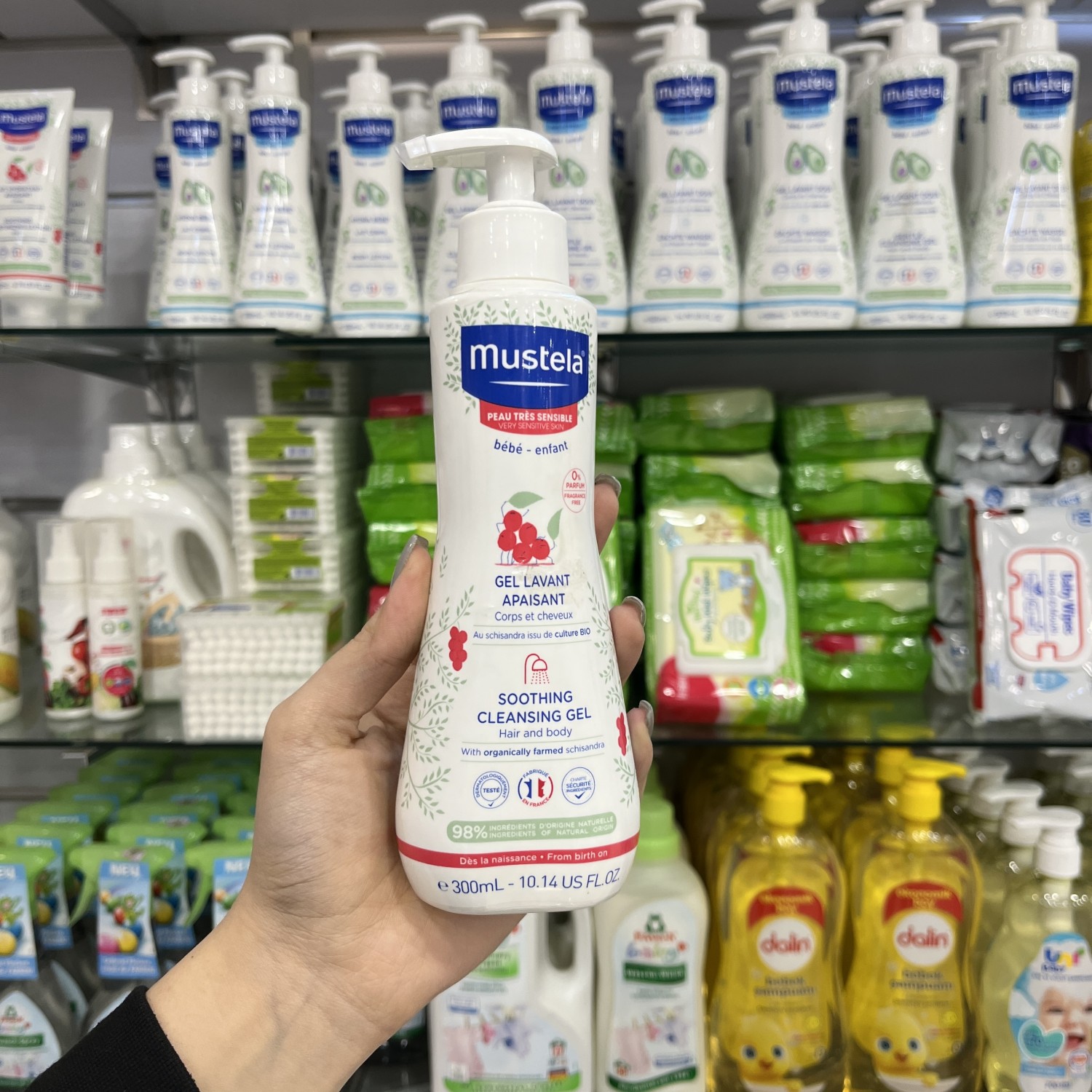 شامپو سر و بدن 300 میل برای پوست های حساس ماستلا mustela