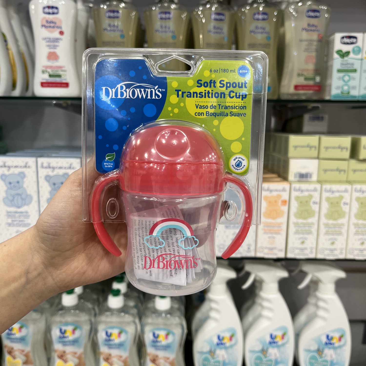 لیوان آبمیوه خوری 6+ ماه سوپاپ دار 180 میل دکتر براون Dr Brown’s