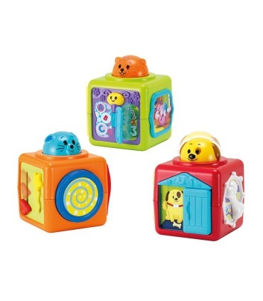 اسباب بازی وین فان مکعب 3عددی WINFUN مناسب برای بازی کودک بالای 3 ماه