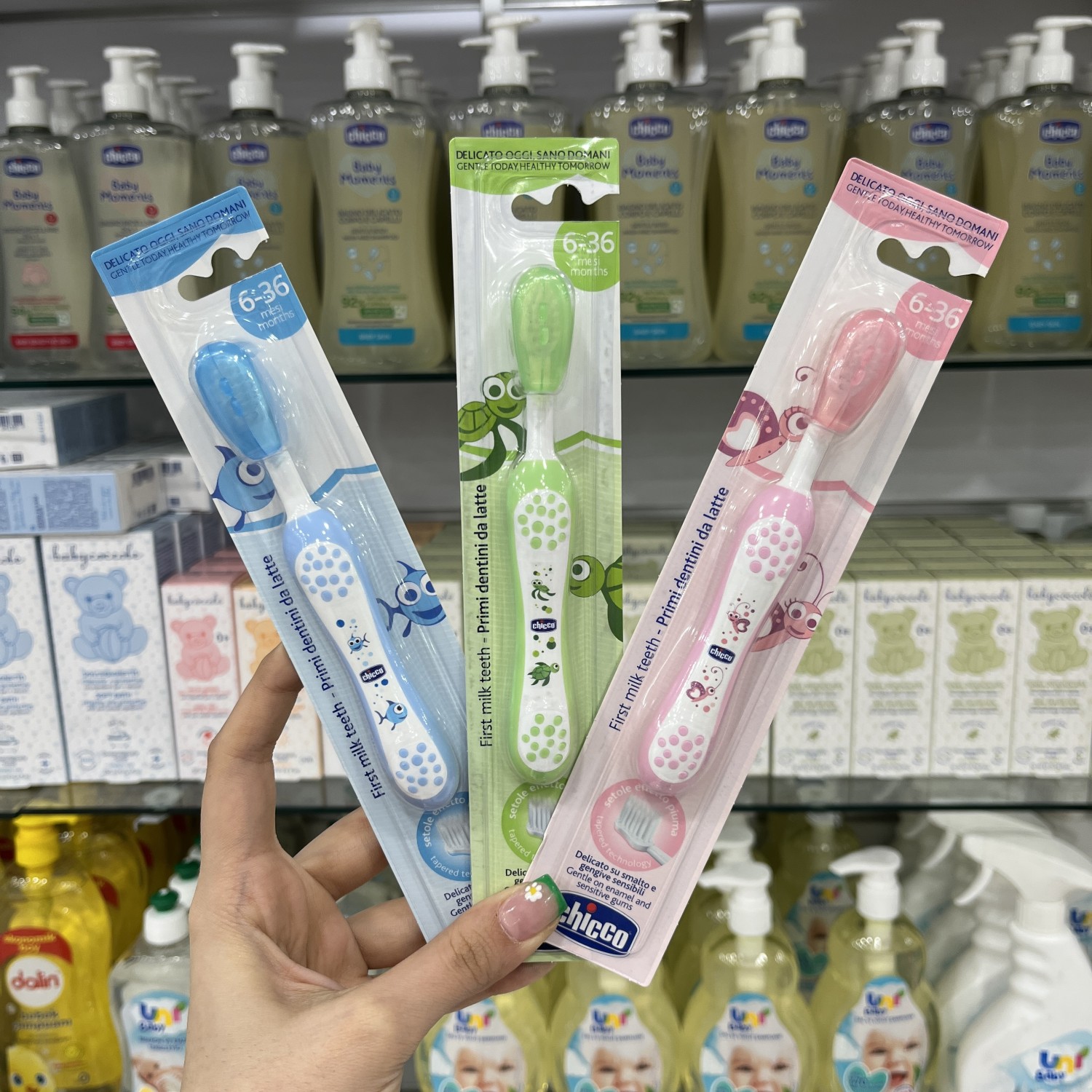 مسواک بچه گانه 36-6 ماه چیکو Chicco