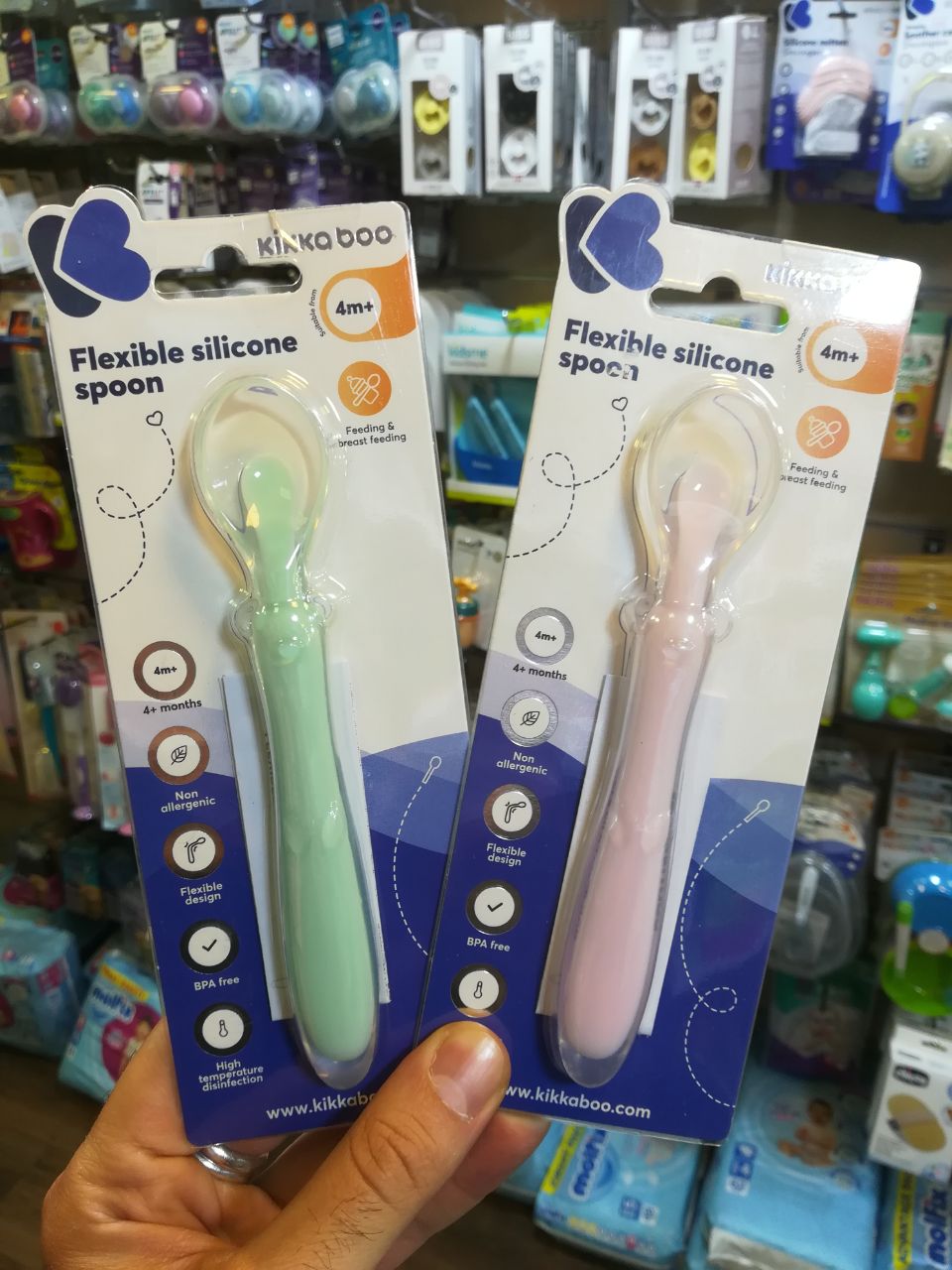 قاشق  سیلیکونی کیکا بو kikka boo