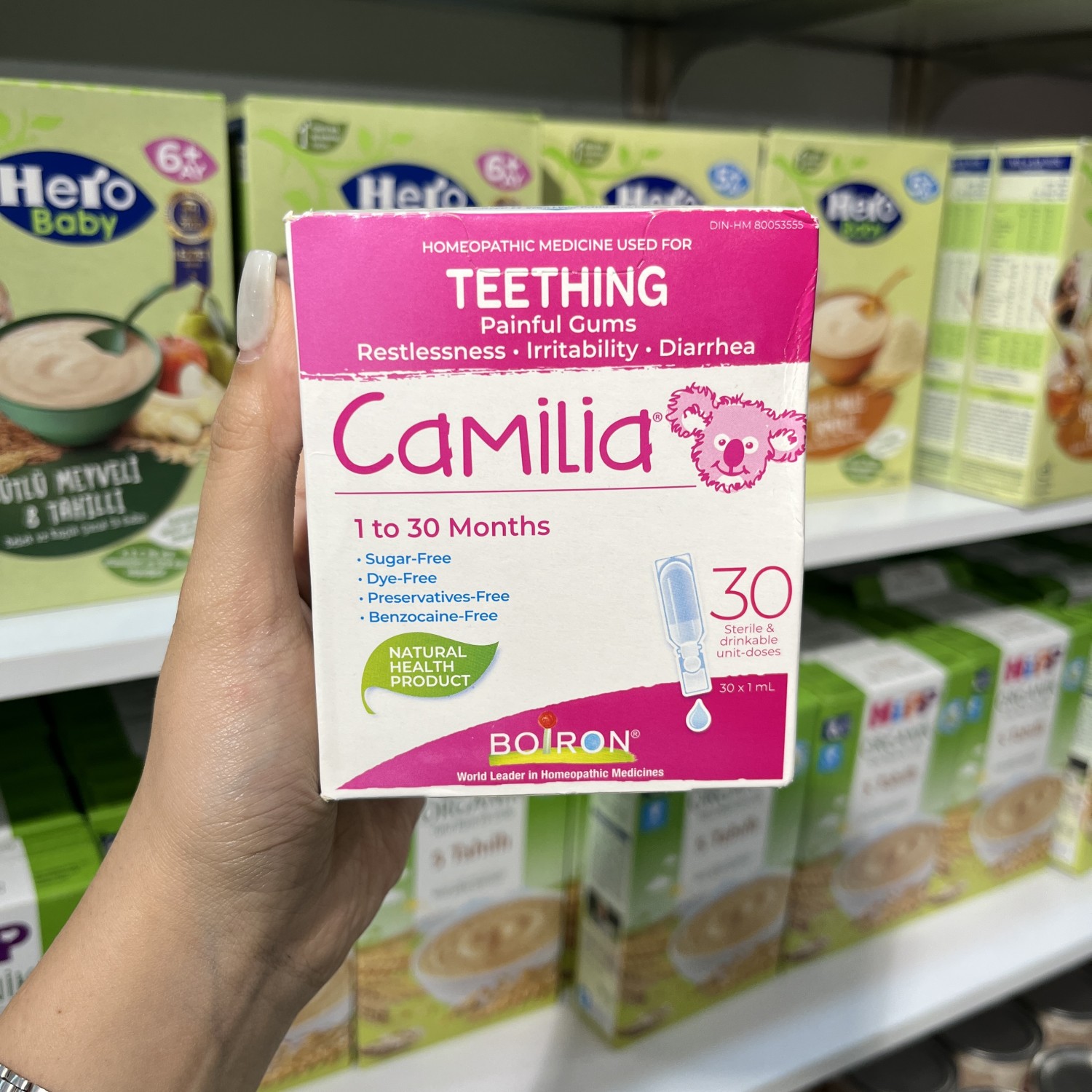 قطره تسکین لثه کاملیا بایورن BOIRON CaMilia مناسب برای 1 تا 30 ماه