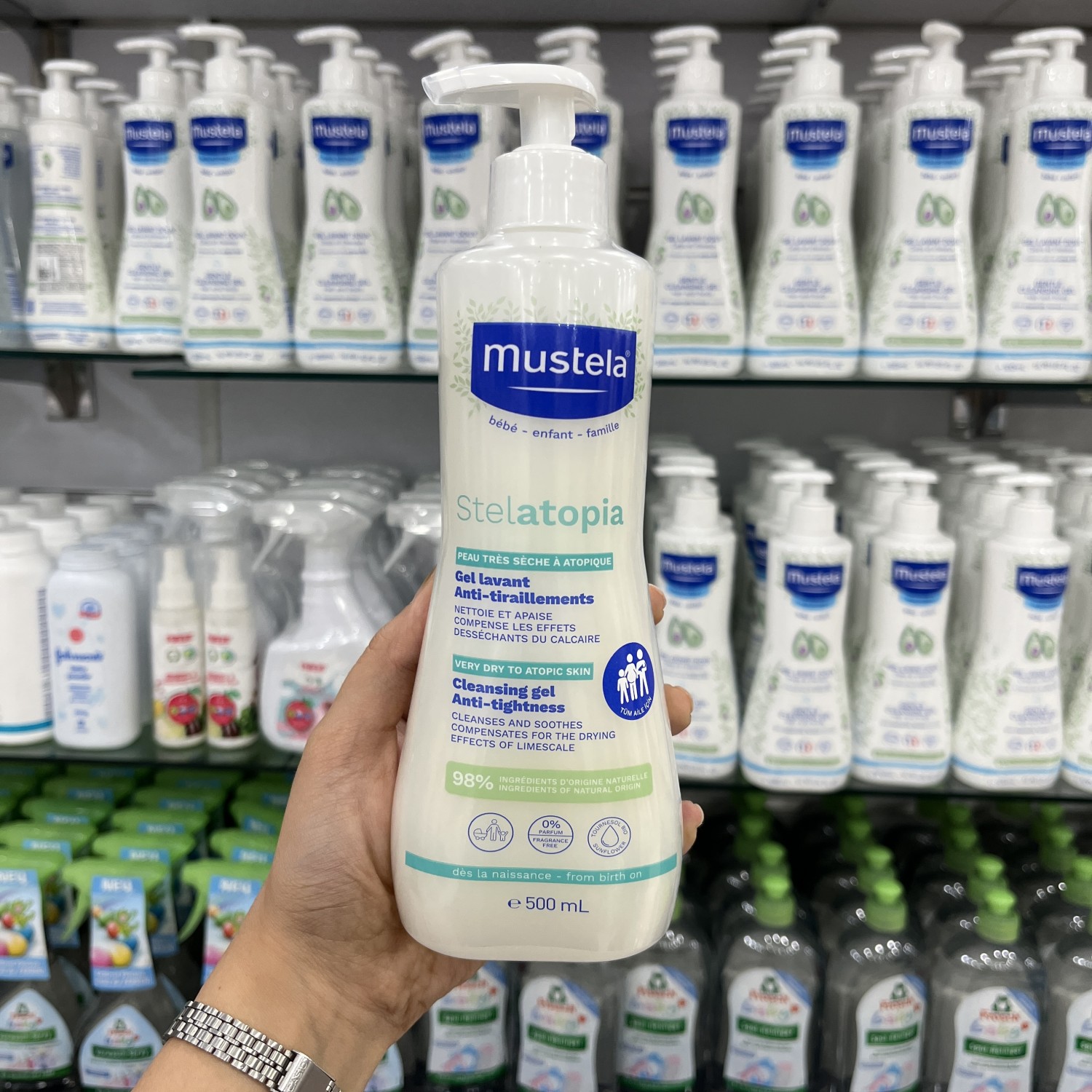 شامپو استلاتوپیا سر و بدن ماستلا Mustela