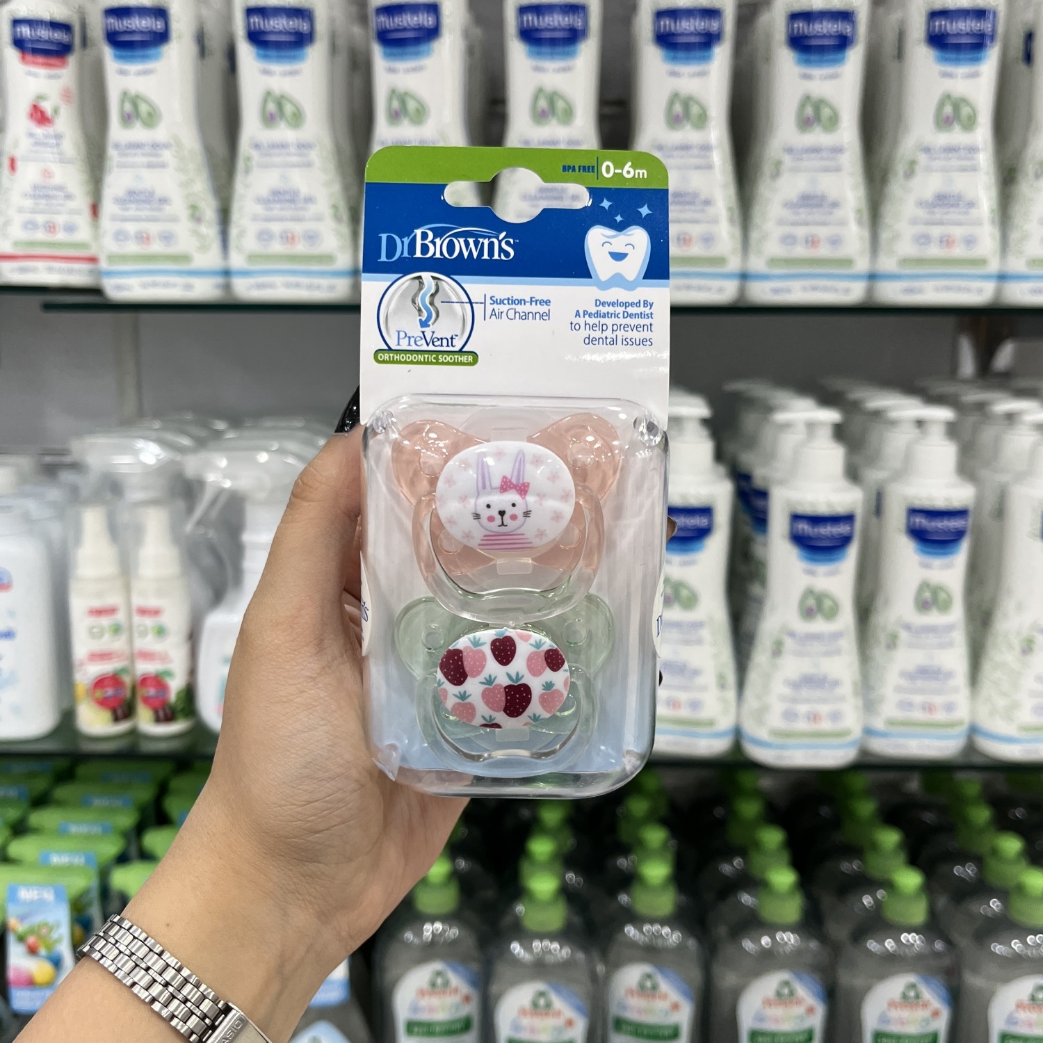 پستانک ارتودنسی دو عددی 0 تا 6 ماه دکتر براون Dr Brown’s