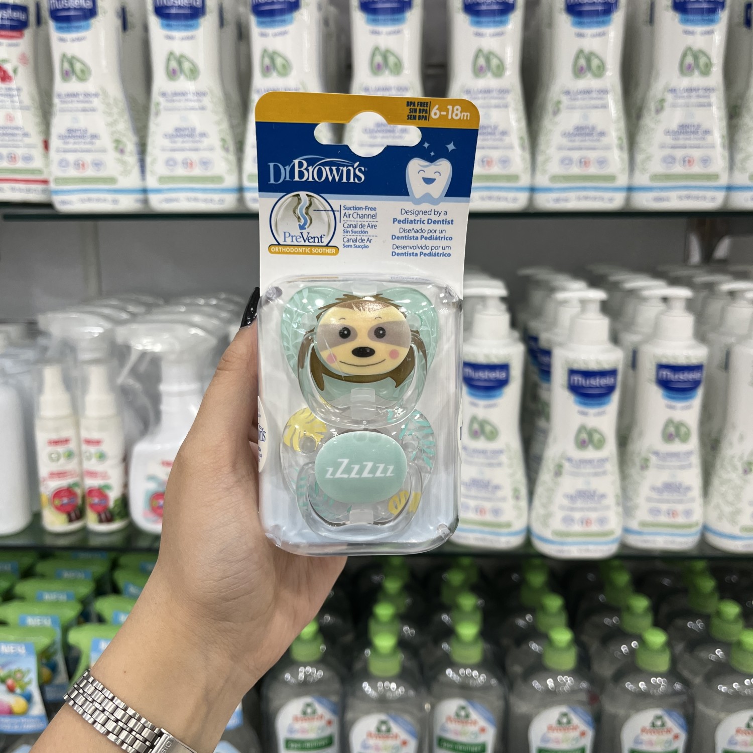 پستانک ارتودنسی دو عددی 6 تا 18 ماه دکتر براون Dr Brown’s