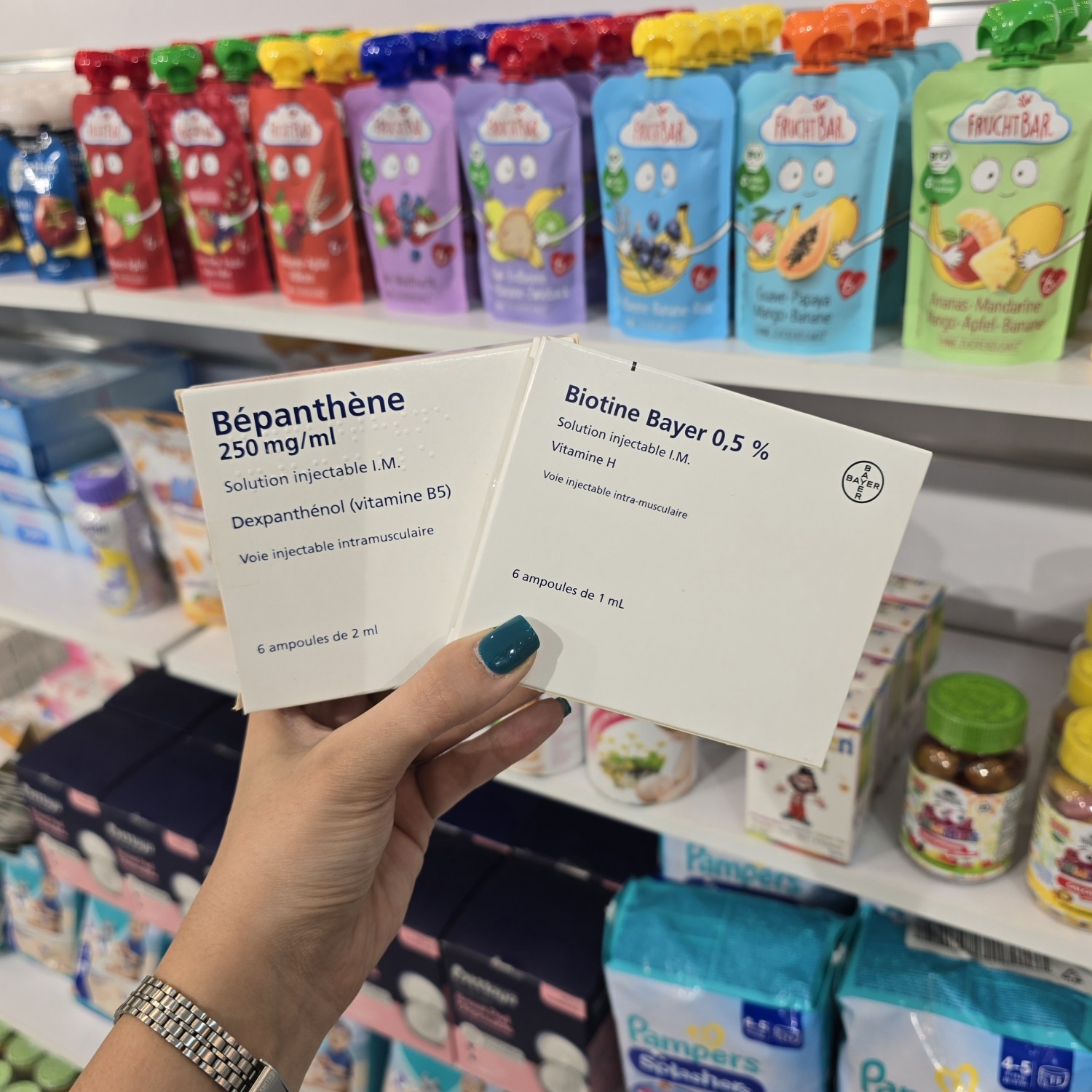 آمپول بیوتین و بپانتن بایر اصل فرانسه Biotine and Bepanthene