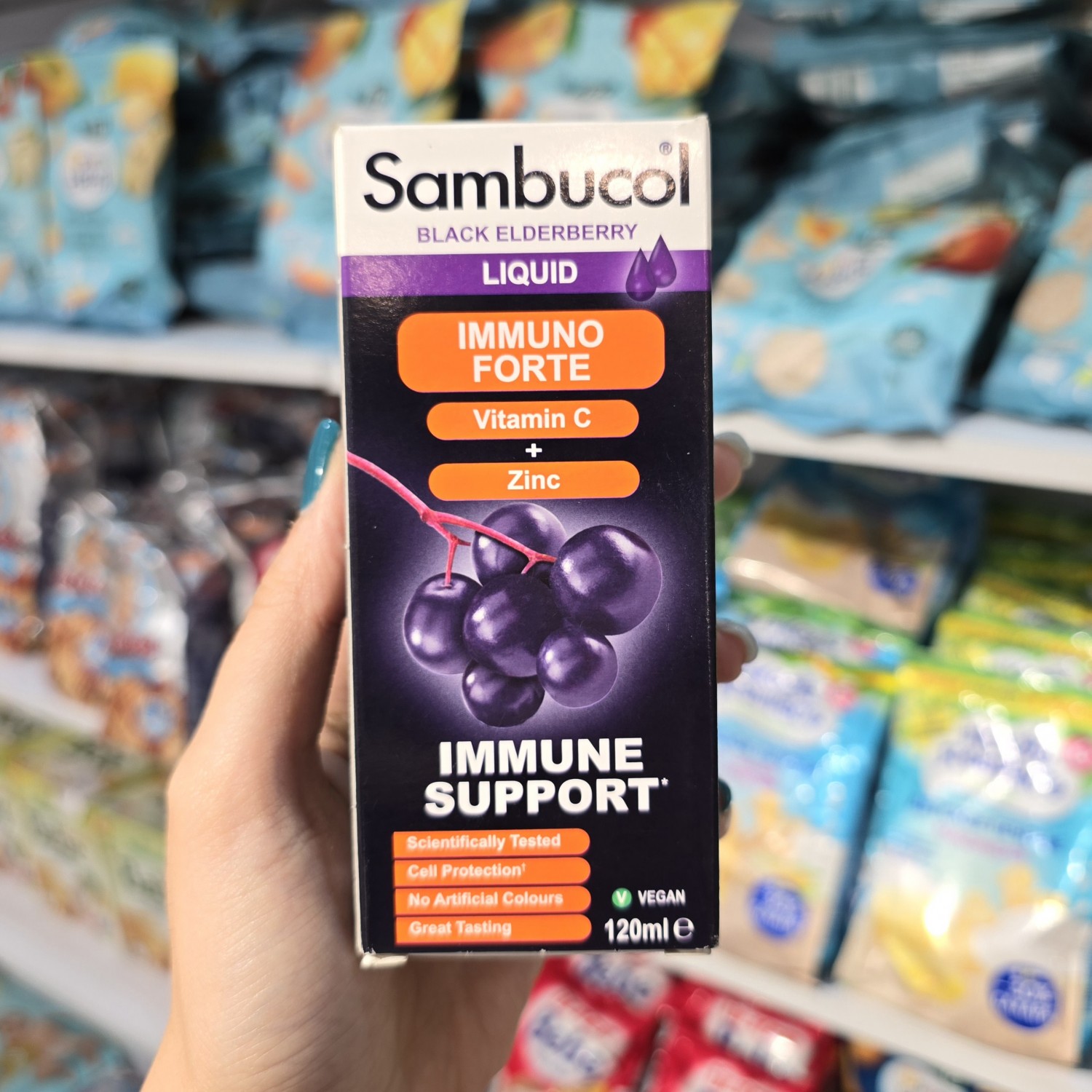 شربت تقویت سیستم ایمنی  سامبوکل Sambucol  Immuno Forte (120 میلی‌لیتر)