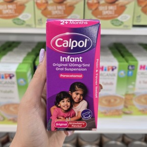 شربت مسکن و تب‌ بر کلپل CALPOL مدل  شیشه ای