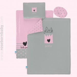 سرویس خواب 4 تکه رز برن Rose born طرح تاج صورتی