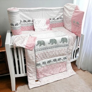 سرویس خواب 7 تکه لیزا Lisa طرح فیل صورتی